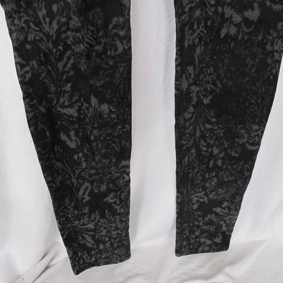 7 For All Mankind Black Patterned Skinny Jeans - Picture 8 of 13